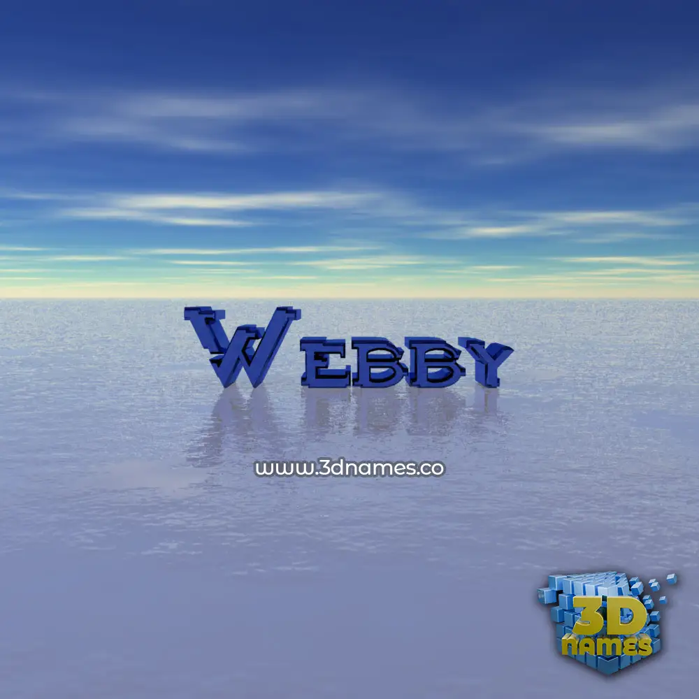 webby in Horizon style - 3D name wallpaper
