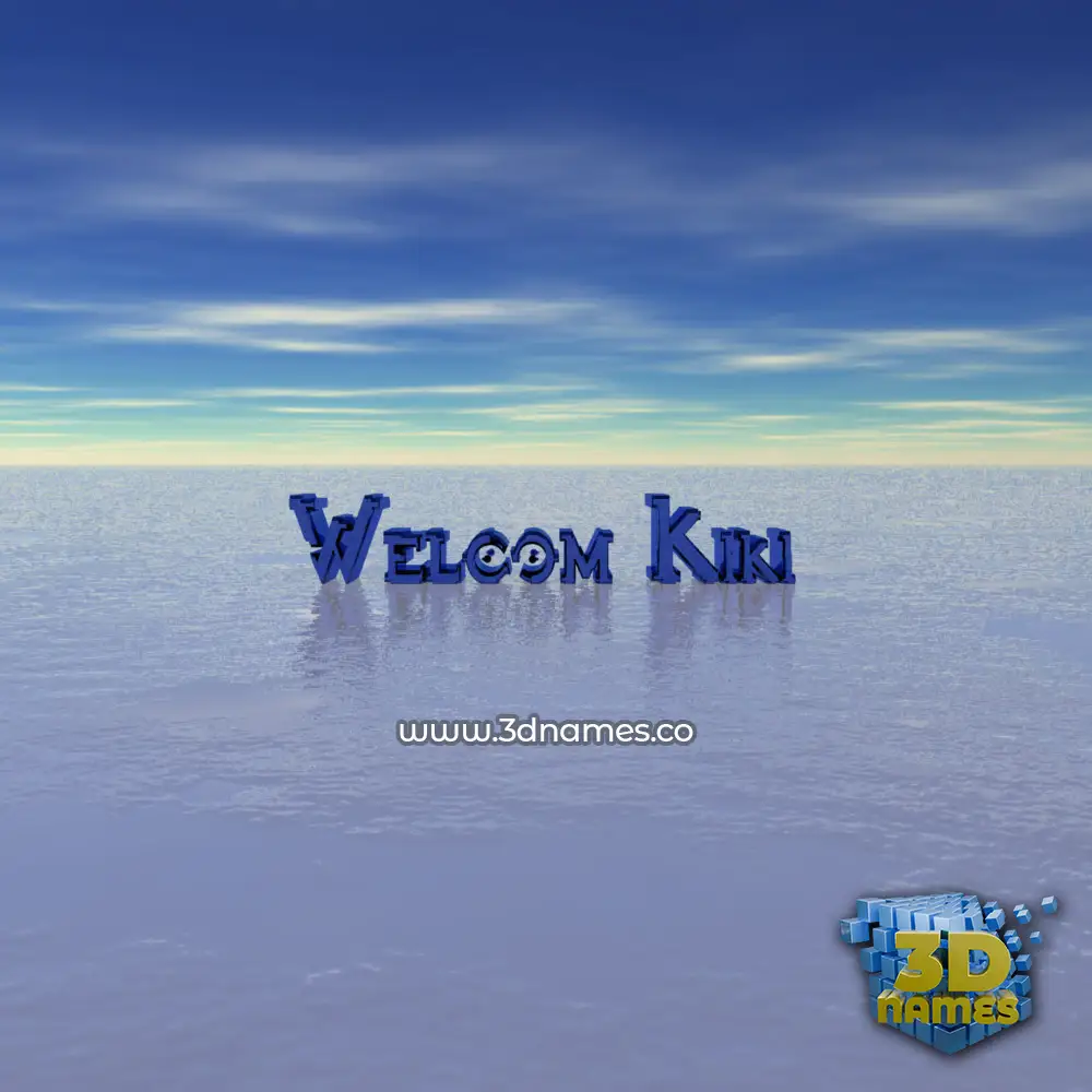 welcom kiki in Horizon style - 3D name wallpaper