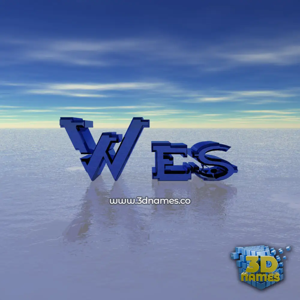 wes in Horizon style - 3D name wallpaper