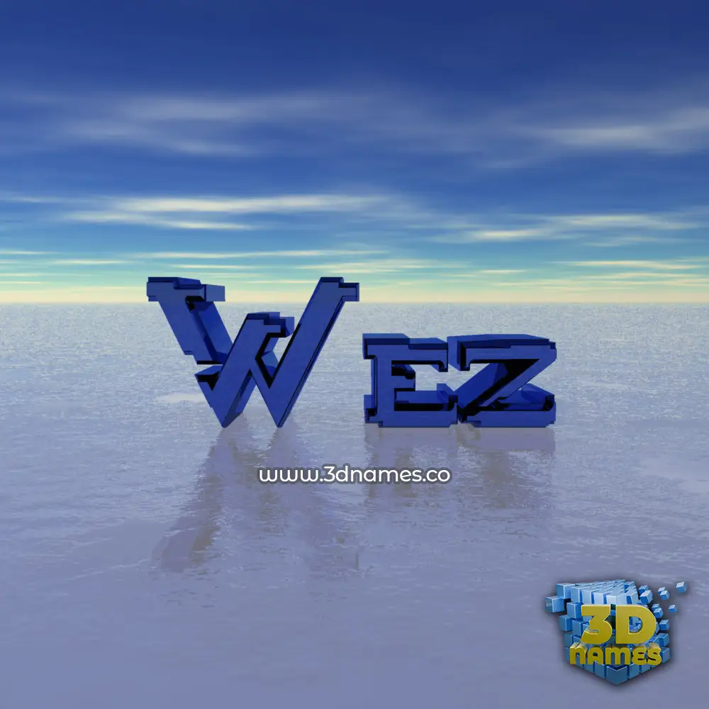 wez in Horizon style - 3D name wallpaper
