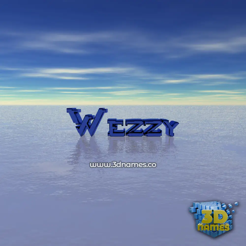wezzy in Horizon style - 3D name wallpaper
