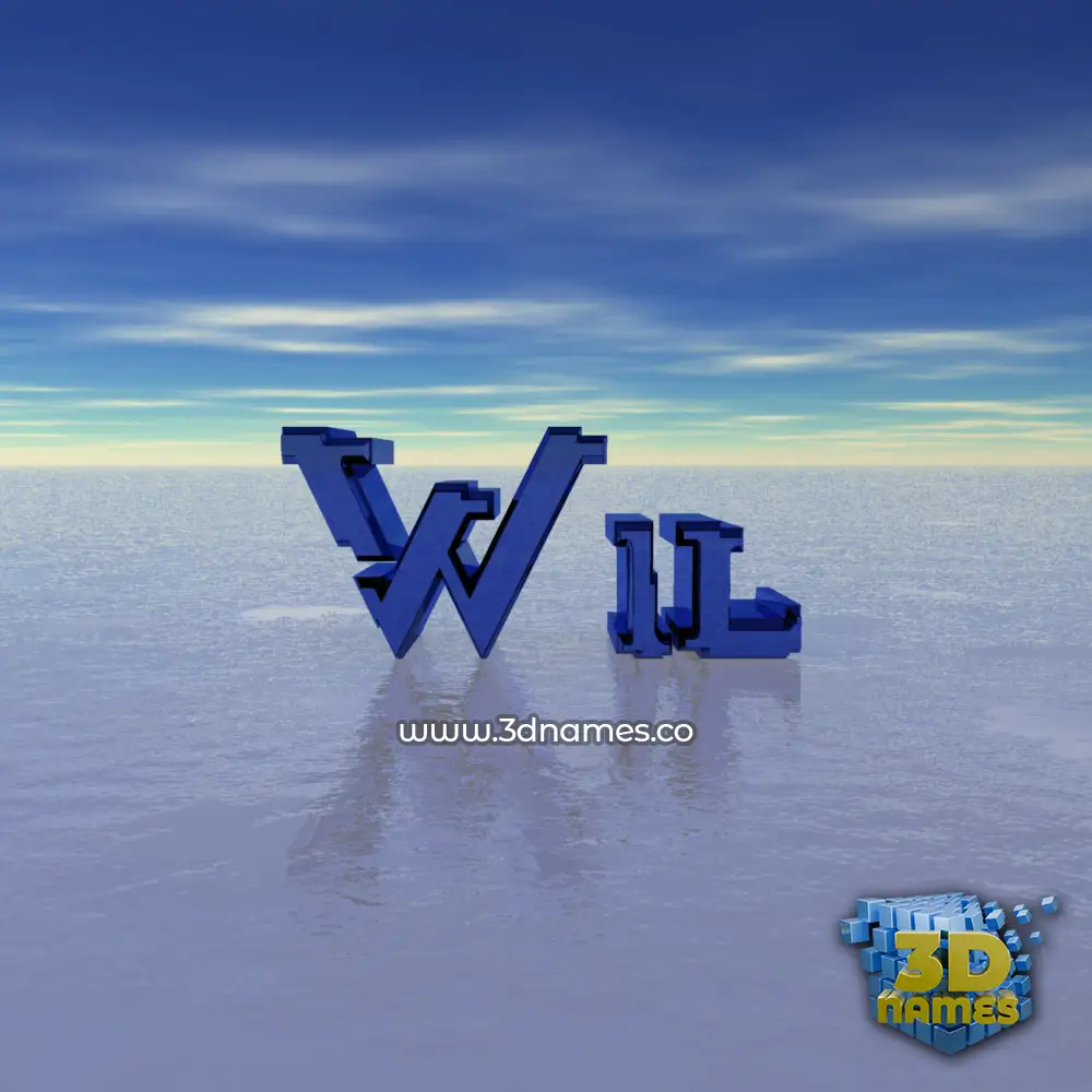 wil in Horizon style - 3D name wallpaper
