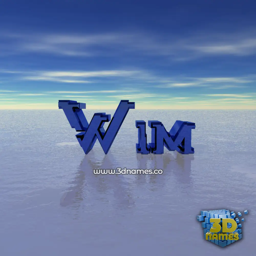 wim in Horizon style - 3D name wallpaper