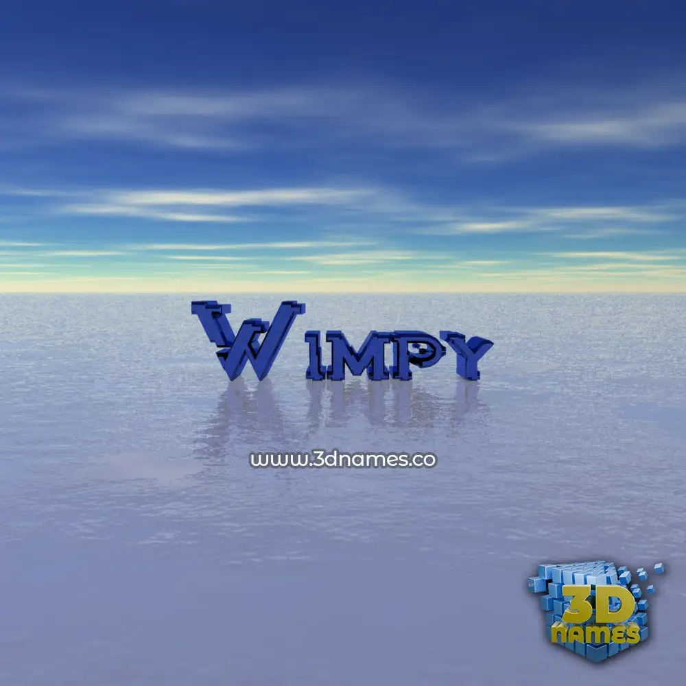 wimpy in Horizon style - 3D name wallpaper