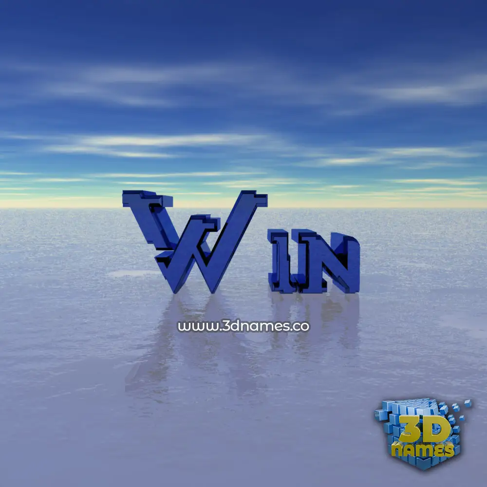 win in Horizon style - 3D name wallpaper