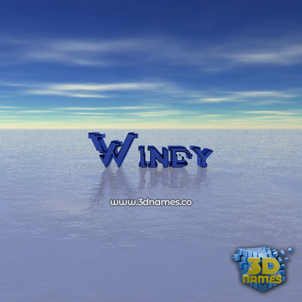 windy in Horizon style - 3D name wallpaper