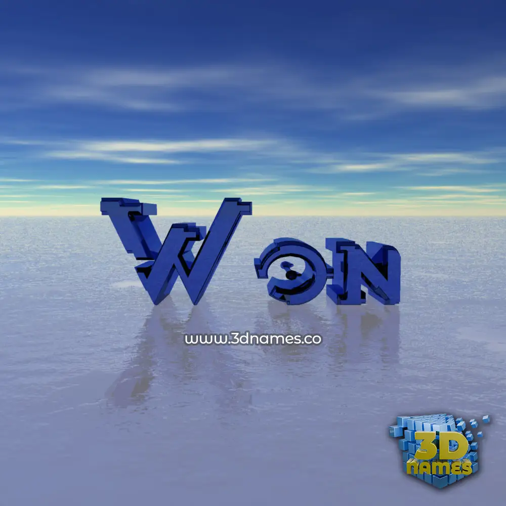 won in Horizon style - 3D name wallpaper