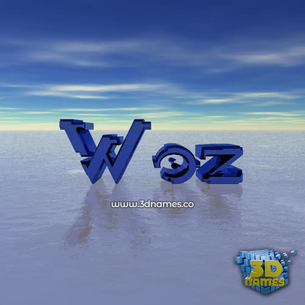 woz in Horizon style - 3D name wallpaper