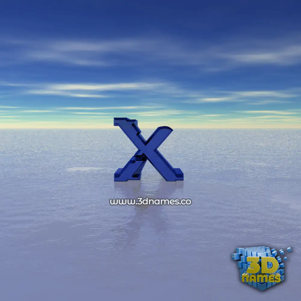x in Horizon style - 3D name wallpaper