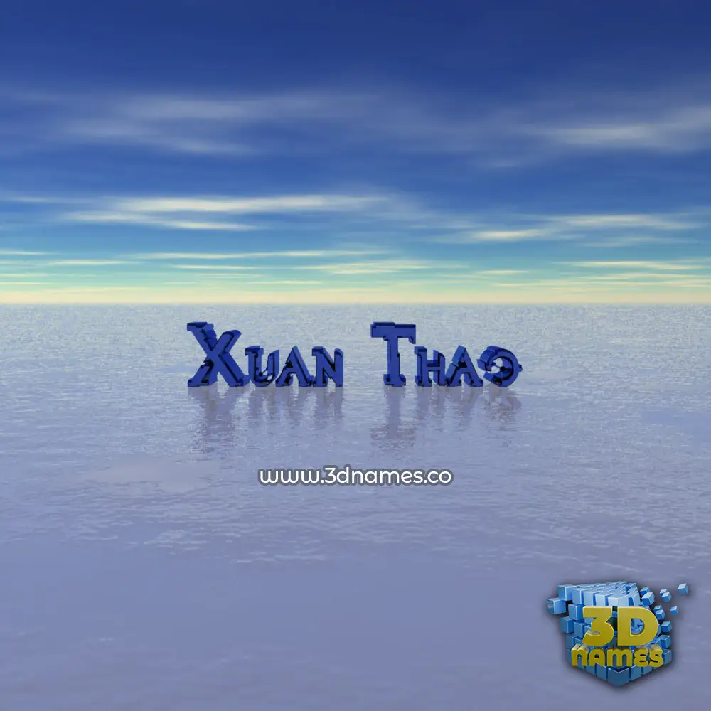 xuan thao in Horizon style - 3D name wallpaper