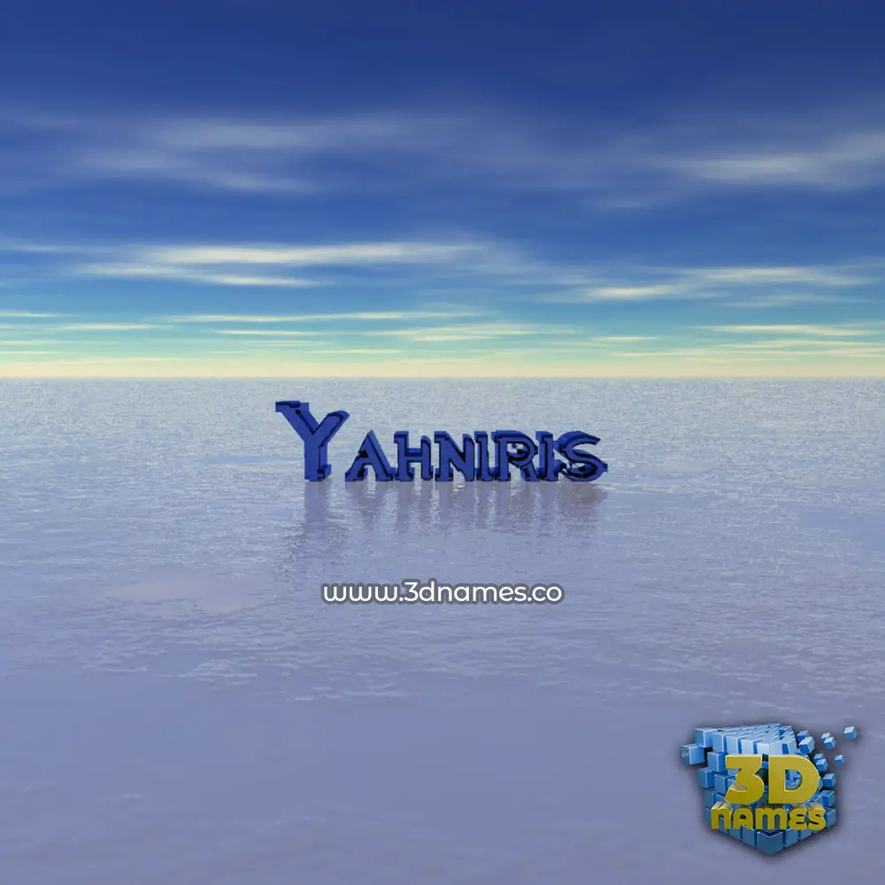 yahniris in Horizon style - 3D name wallpaper