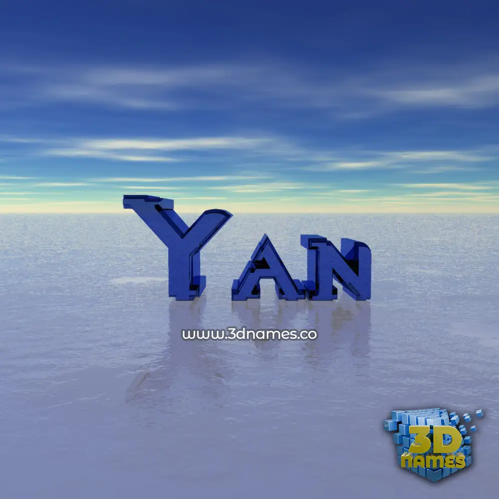 yan in Horizon style - 3D name wallpaper