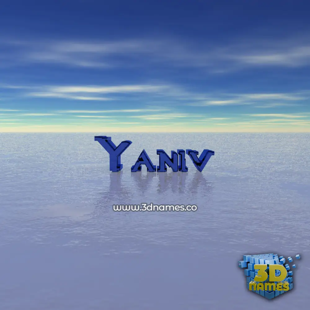 yaniv in Horizon style - 3D name wallpaper