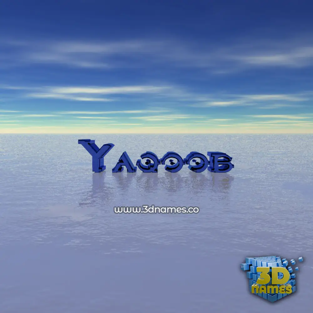 yaqoob in Horizon style - 3D name wallpaper