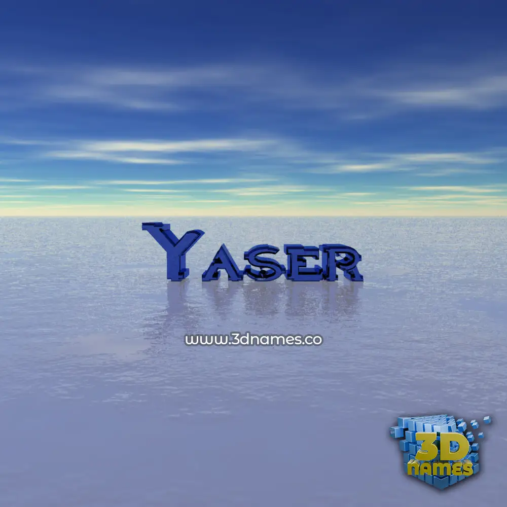 yaser in Horizon style - 3D name wallpaper