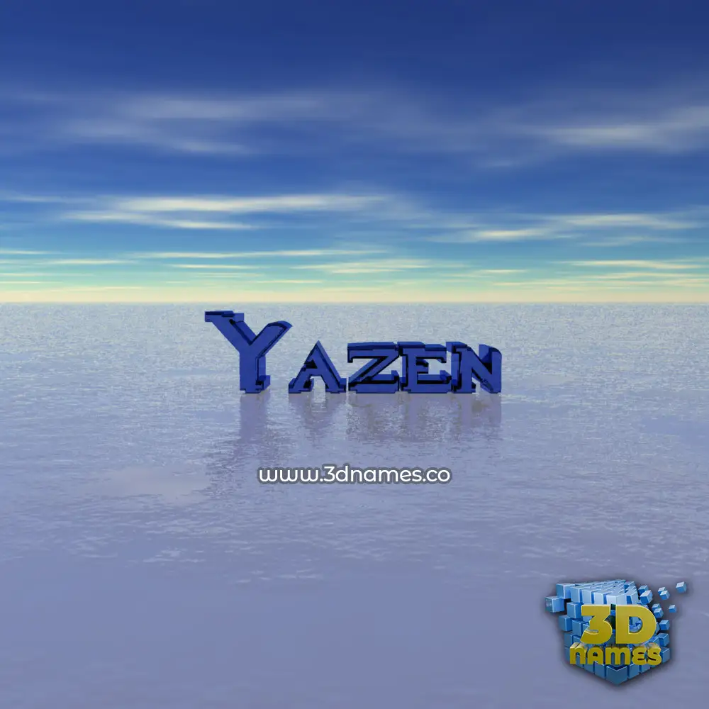 yazen in Horizon style - 3D name wallpaper