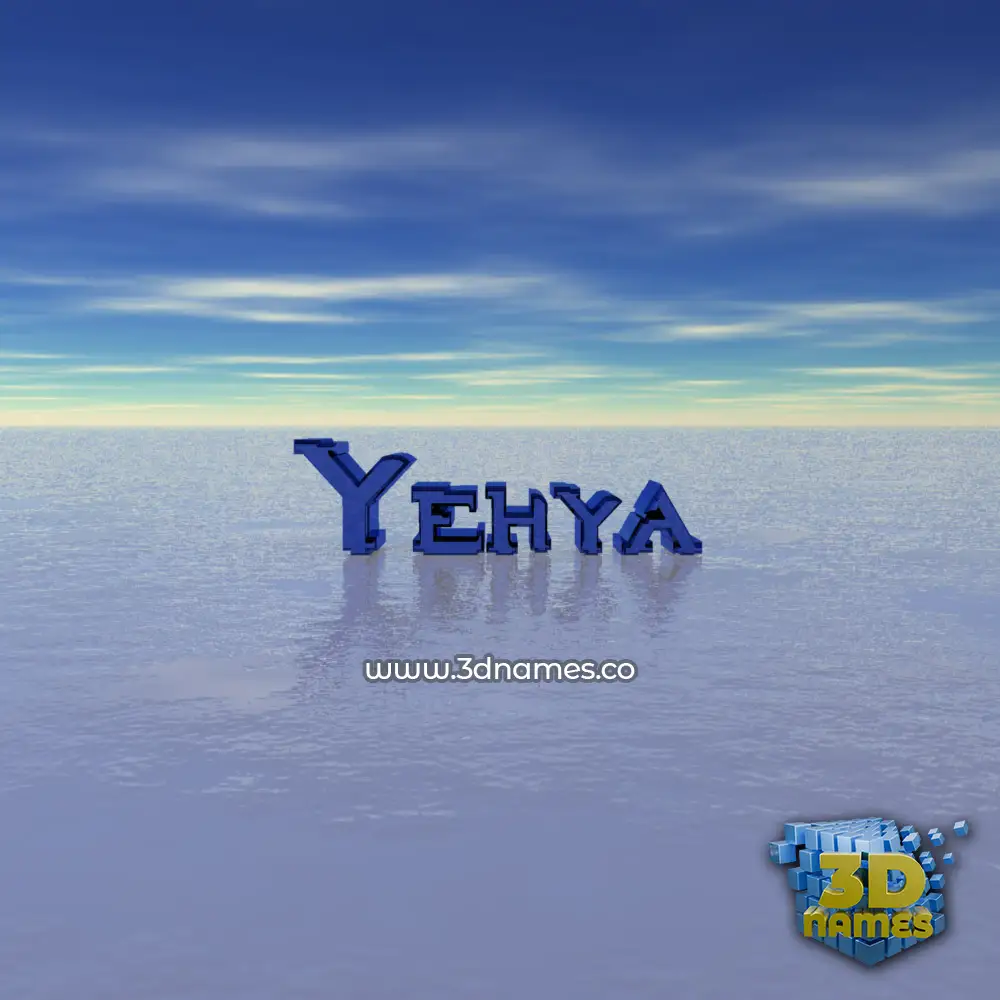 yehya in Horizon style - 3D name wallpaper