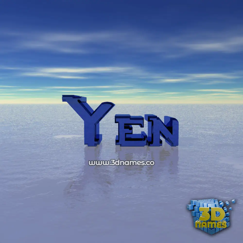 yen in Horizon style - 3D name wallpaper