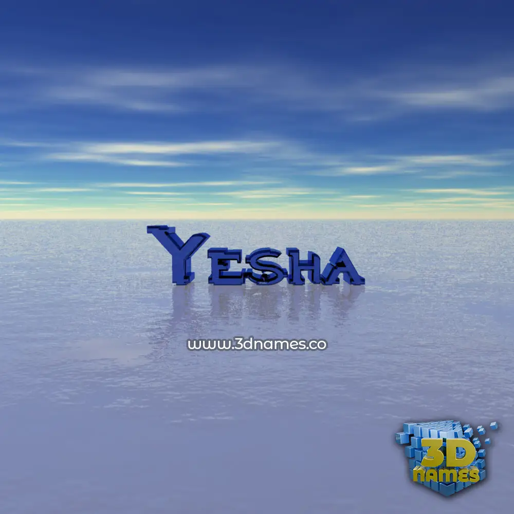 yesha in Horizon style - 3D name wallpaper