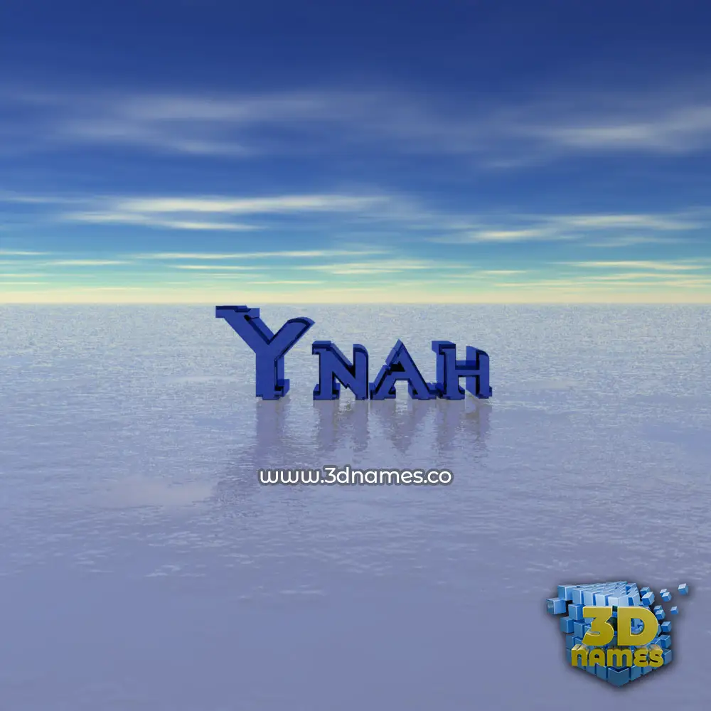 ynah in Horizon style - 3D name wallpaper