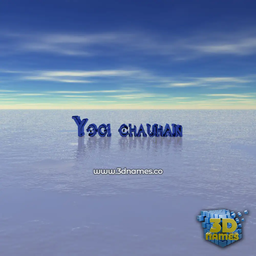 yogi chauhan in Horizon style - 3D name wallpaper
