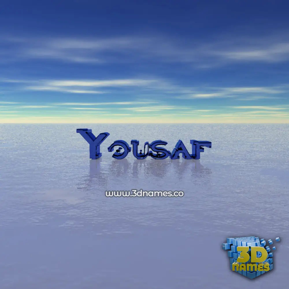 yousaf in Horizon style - 3D name wallpaper
