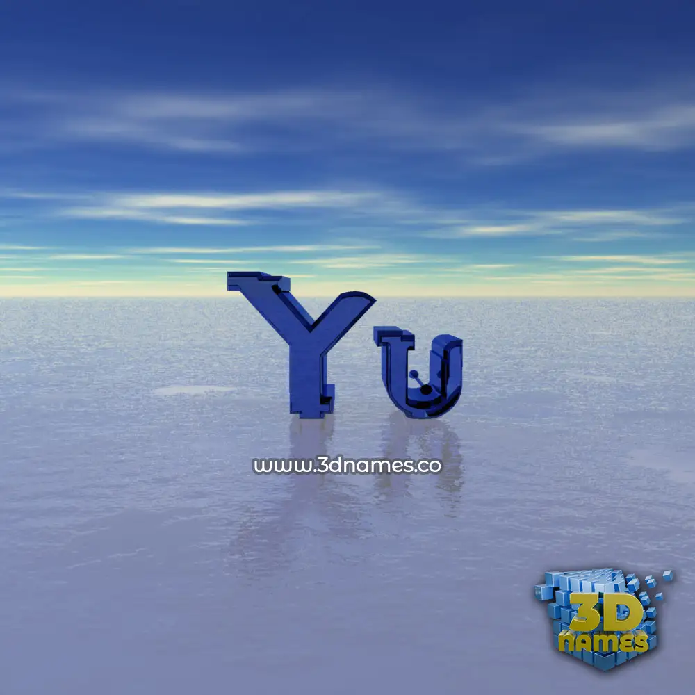 yu in Horizon style - 3D name wallpaper