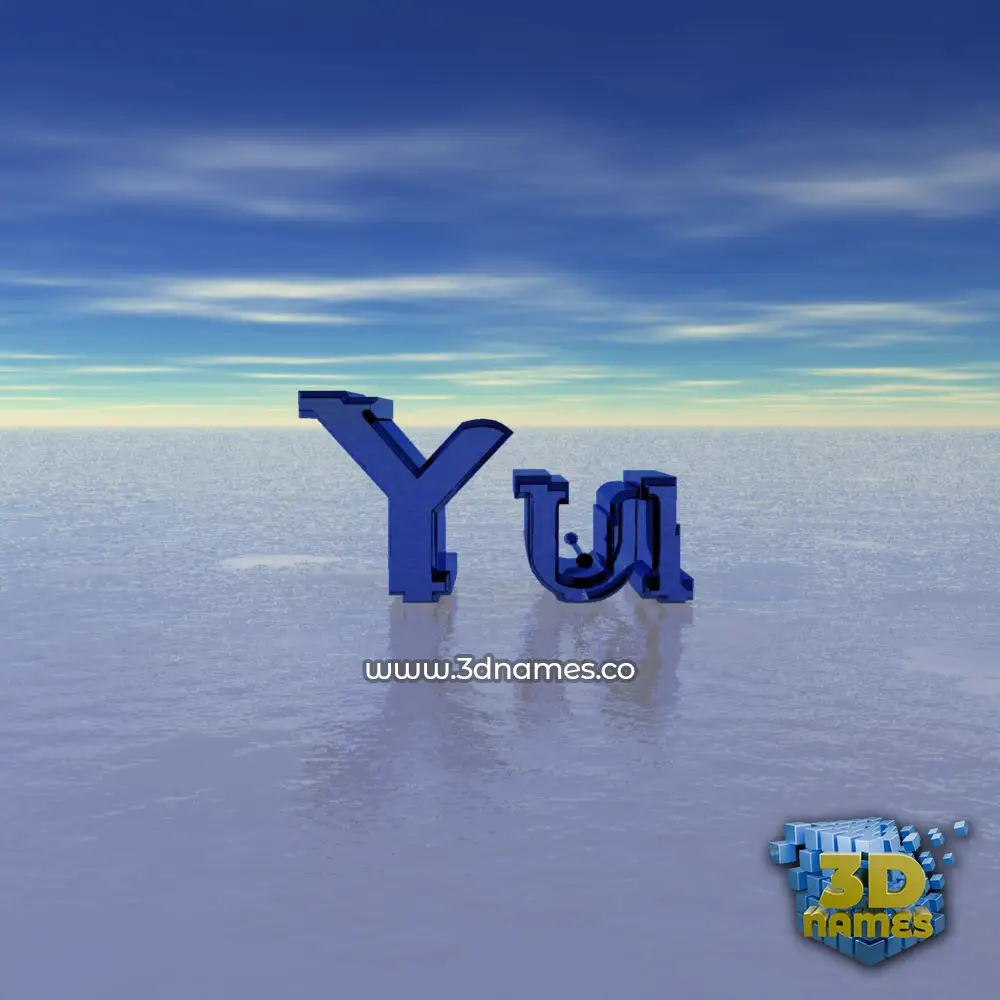 yui in Horizon style - 3D name wallpaper