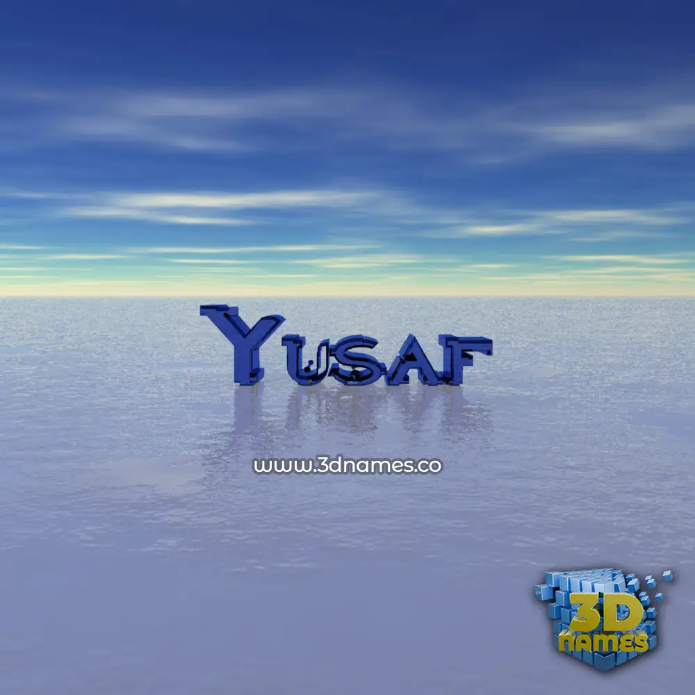 yusaf in Horizon style - 3D name wallpaper