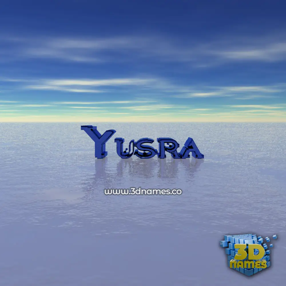 yusra in Horizon style - 3D name wallpaper