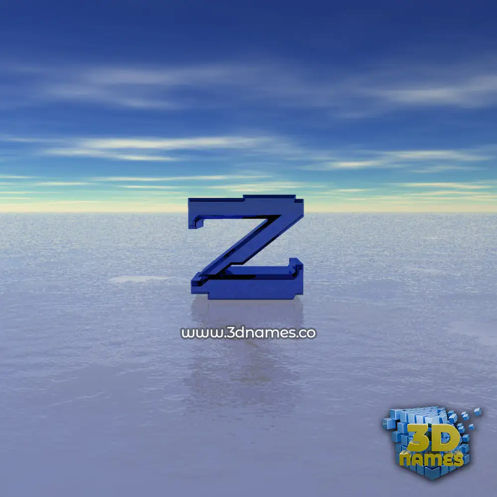 z in Horizon style - 3D name wallpaper