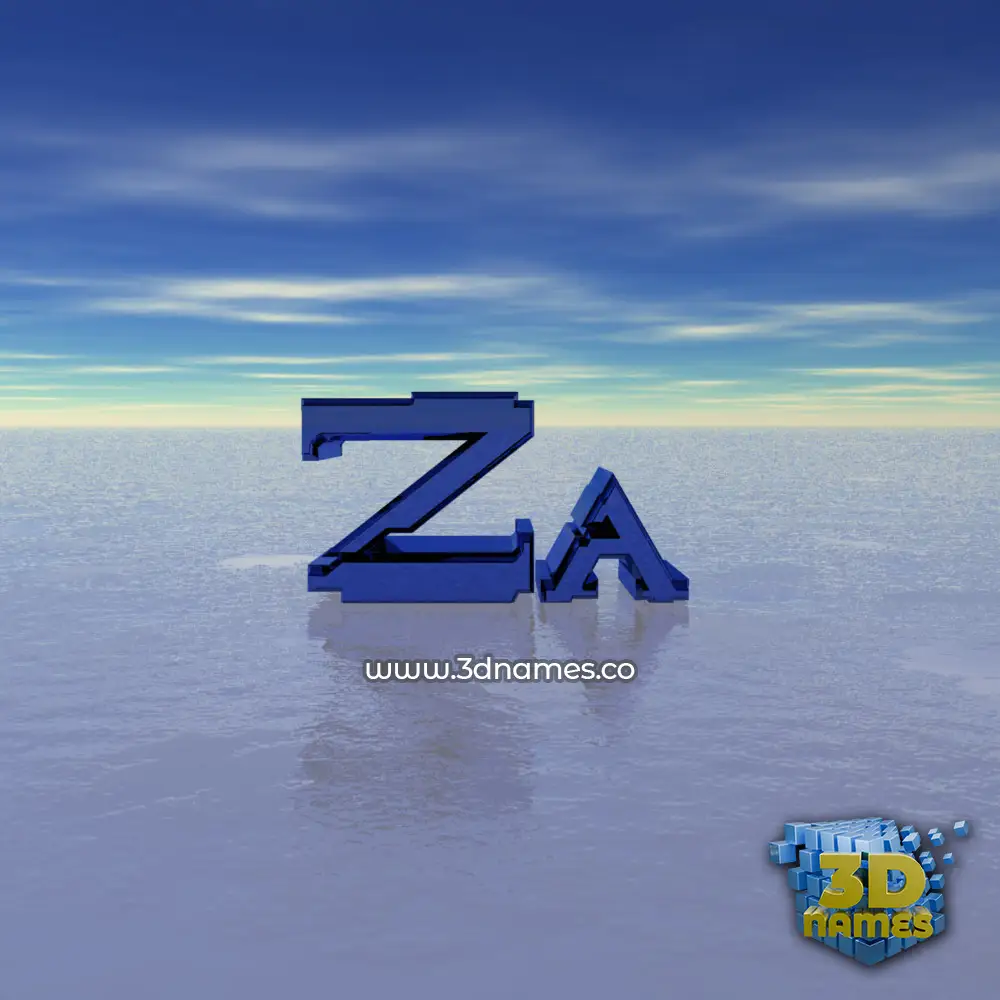 za in Horizon style - 3D name wallpaper
