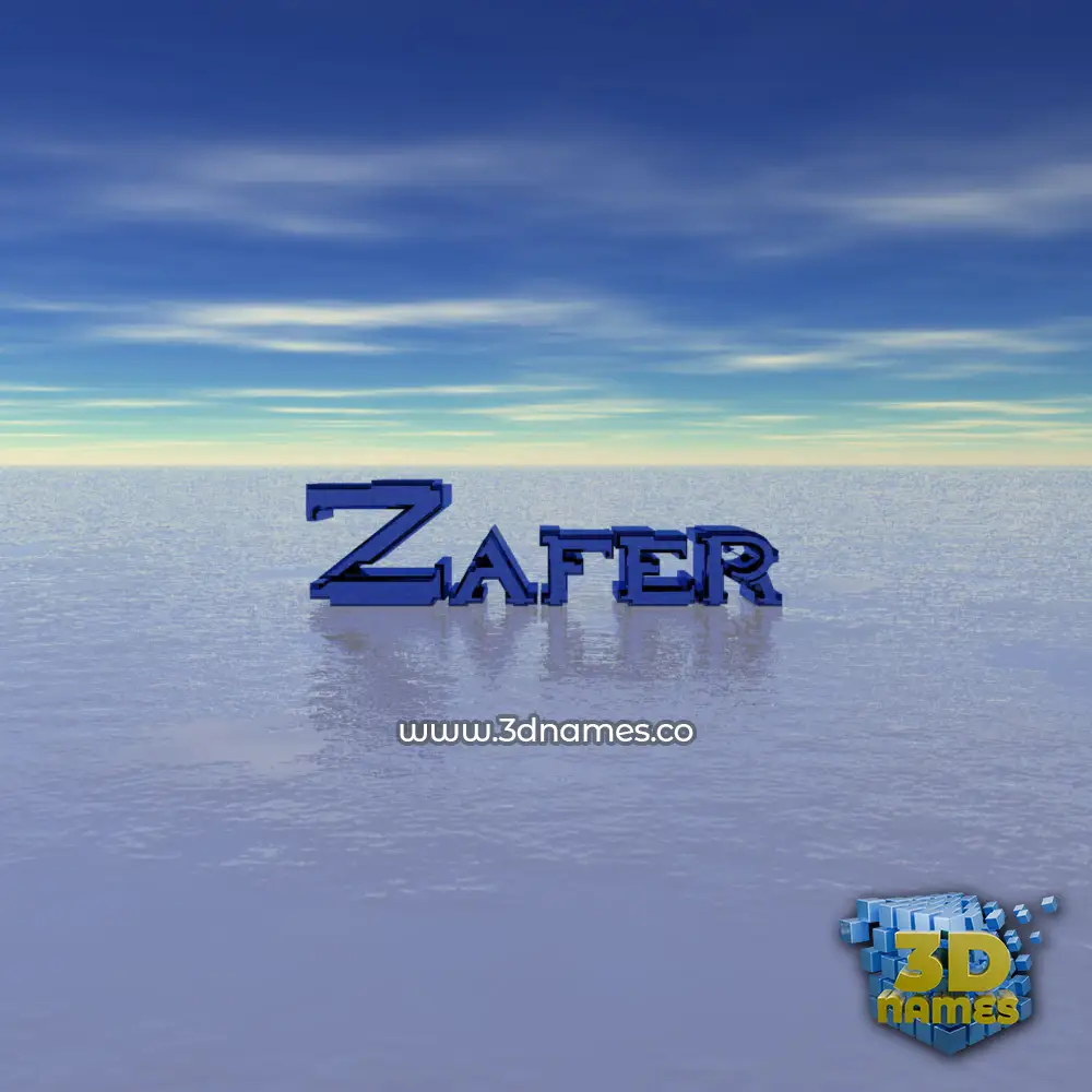 zafer in Horizon style - 3D name wallpaper