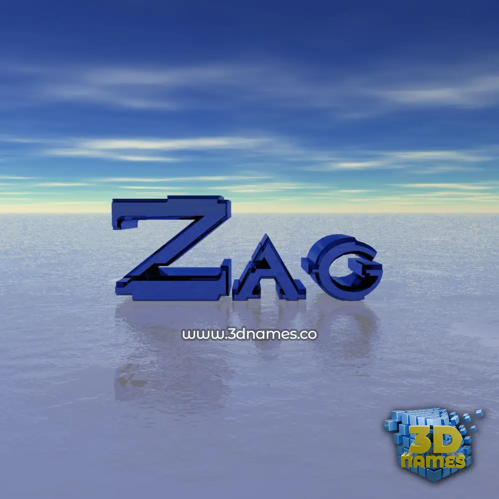 zag in Horizon style - 3D name wallpaper