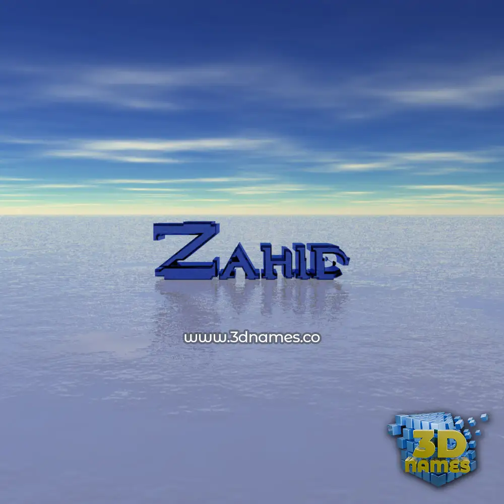 zahid in Horizon style - 3D name wallpaper