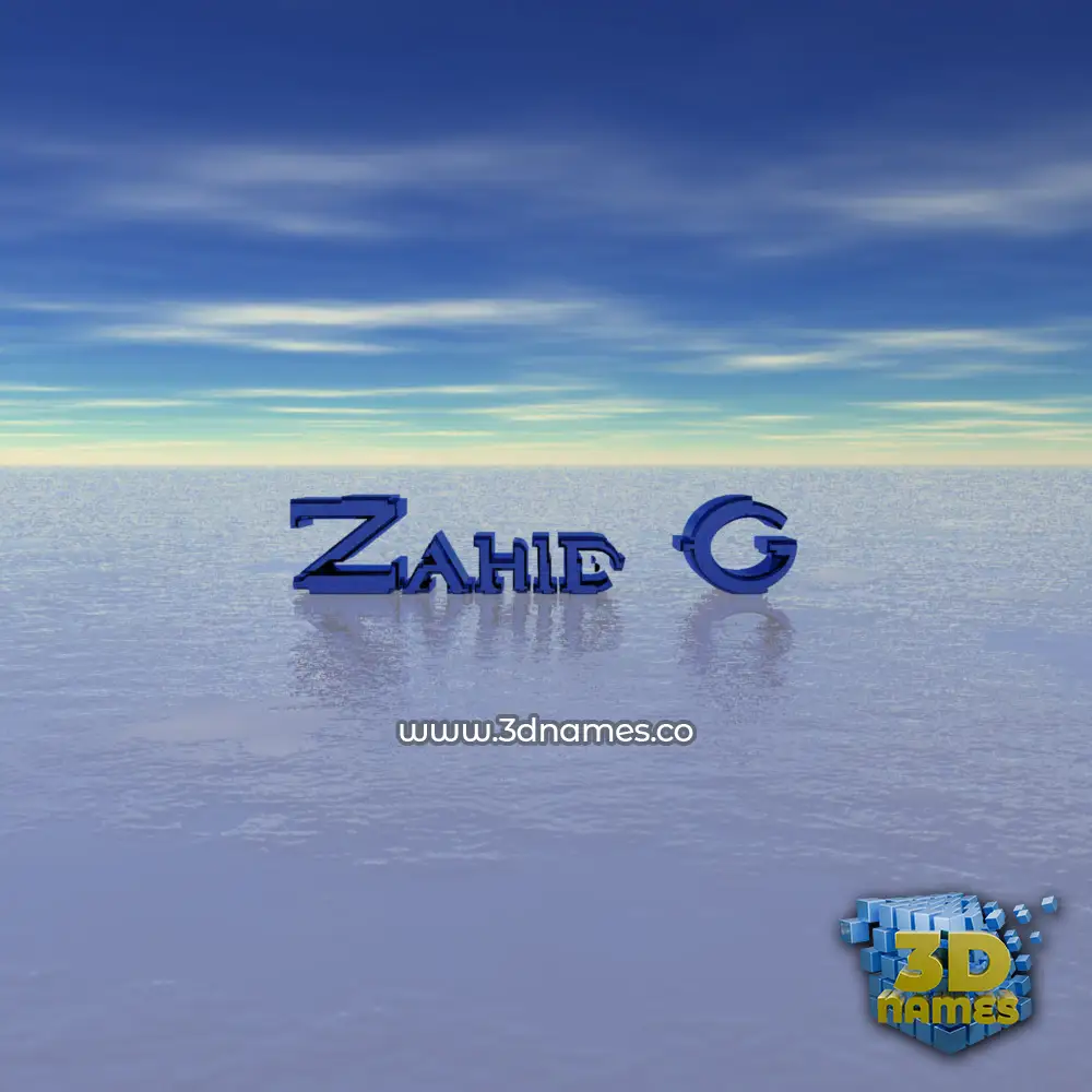 zahid g in Horizon style - 3D name wallpaper