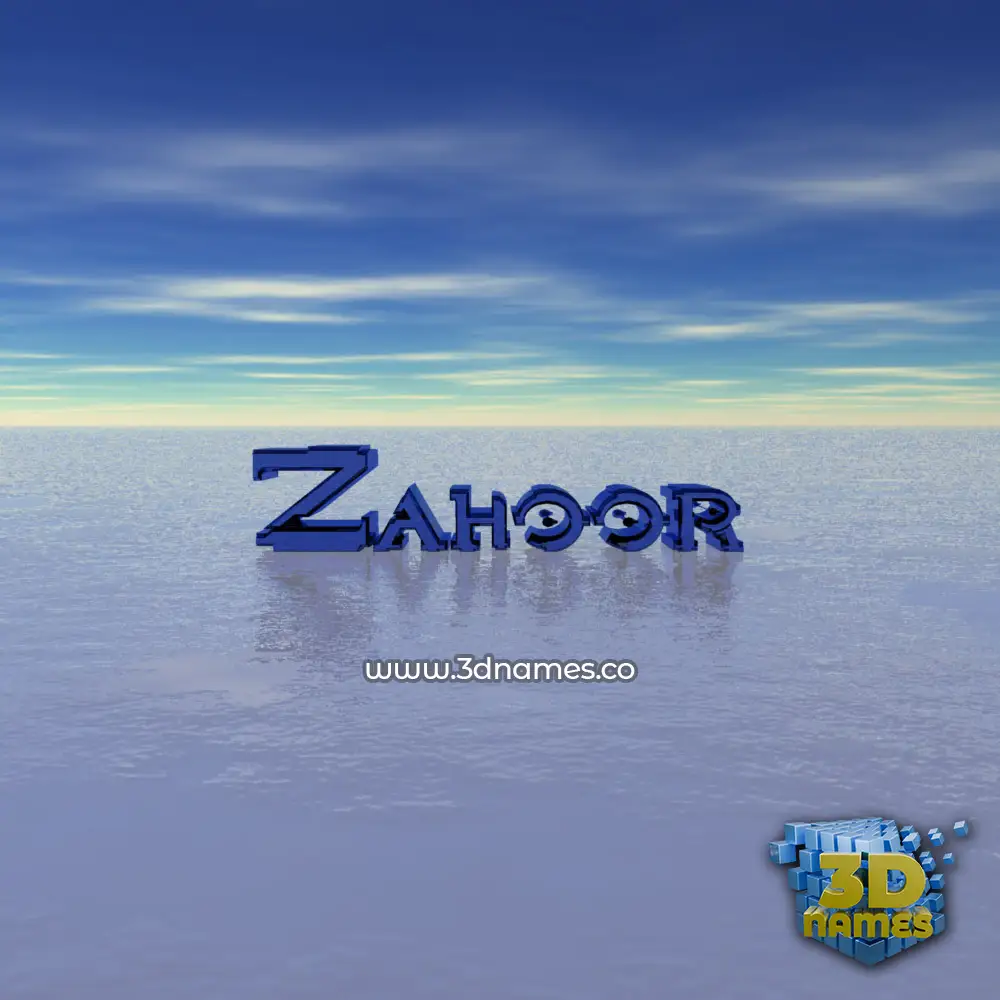 zahoor in Horizon style - 3D name wallpaper