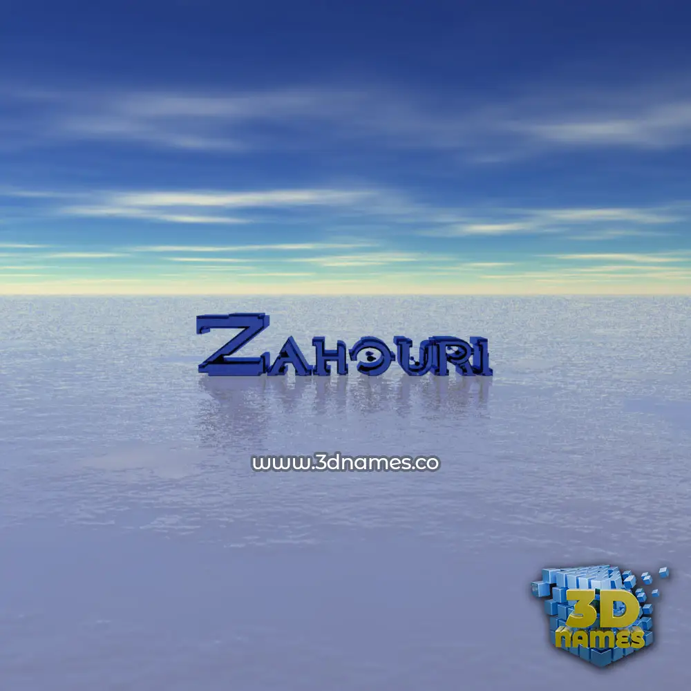 zahouri in Horizon style - 3D name wallpaper