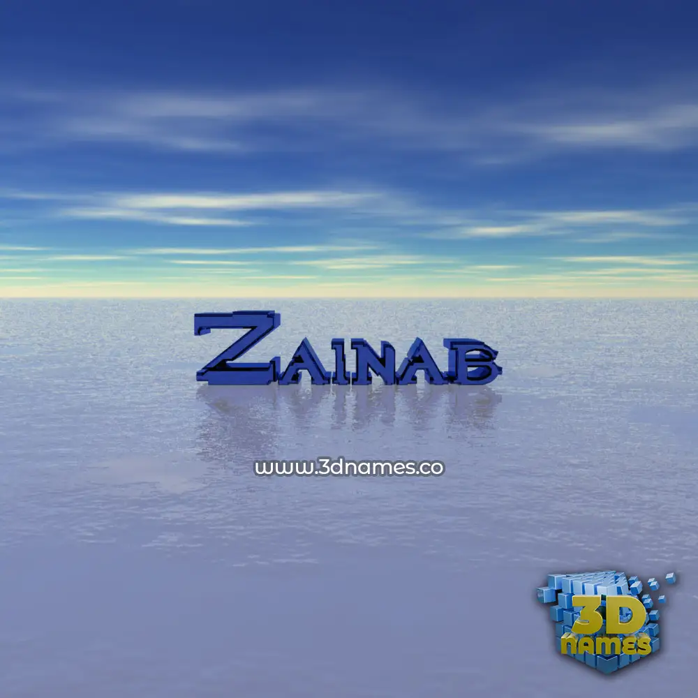 zainab in Horizon style - 3D name wallpaper