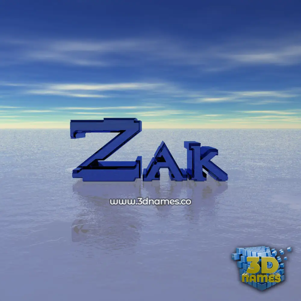 zak in Horizon style - 3D name wallpaper