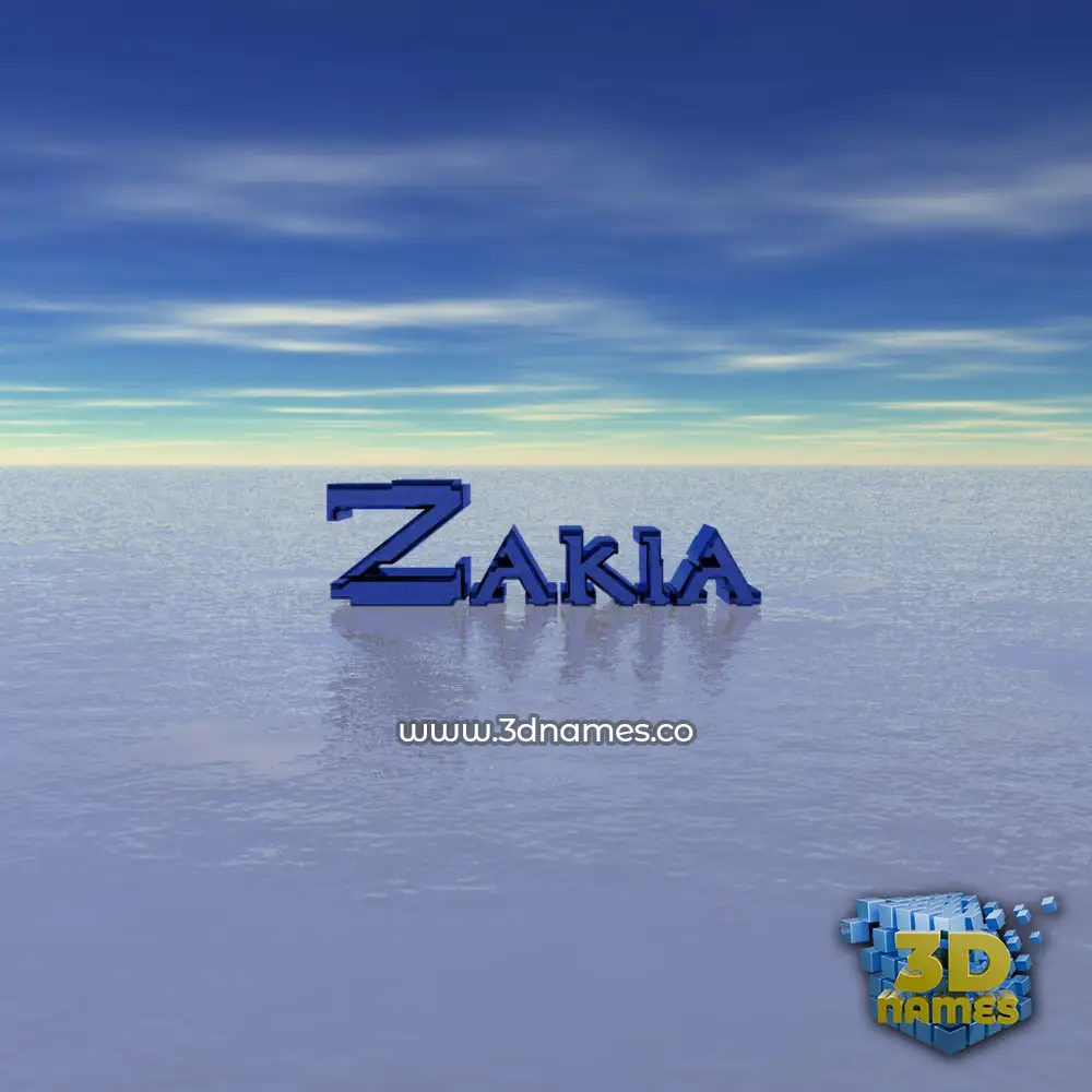 zakia in Horizon style - 3D name wallpaper