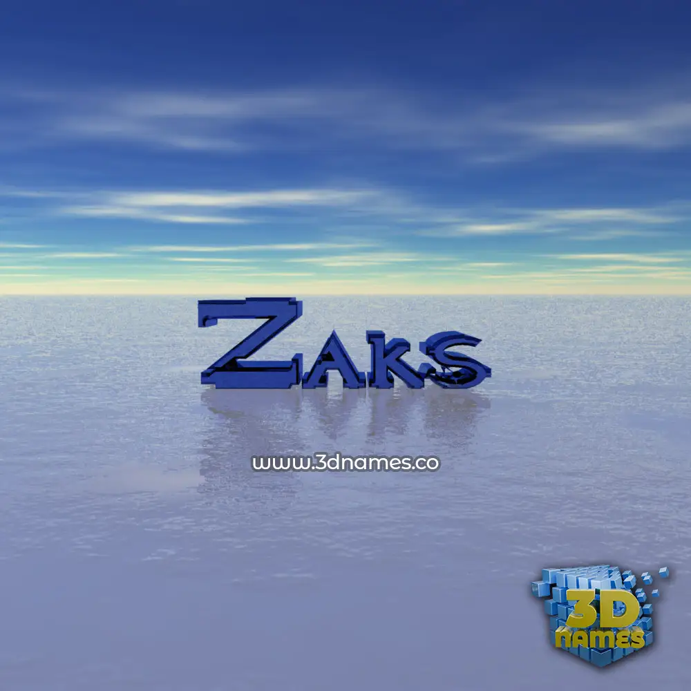 zaks in Horizon style - 3D name wallpaper