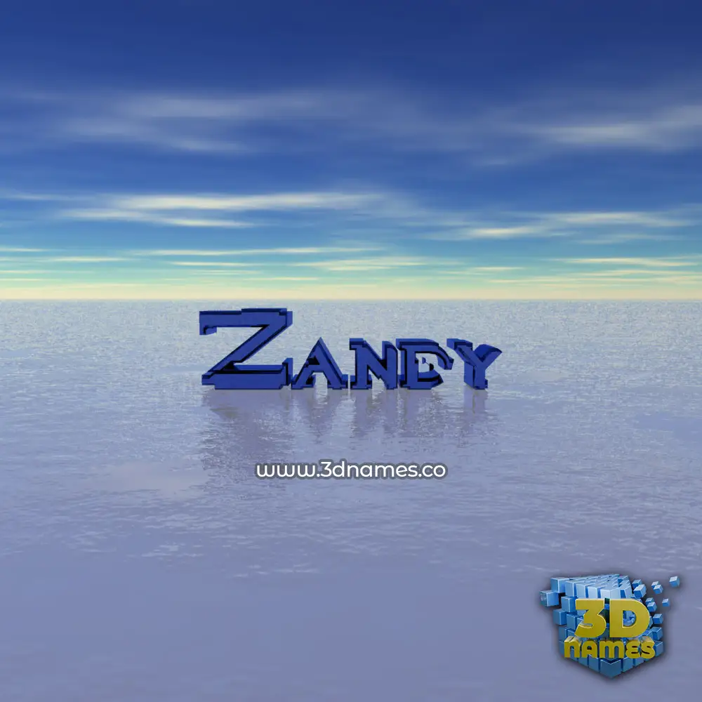 zandy in Horizon style - 3D name wallpaper