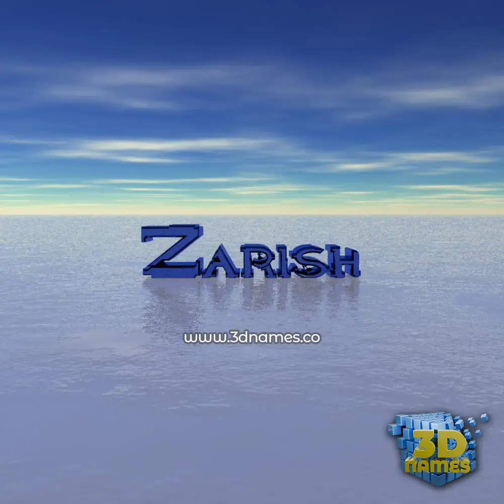 zarish in Horizon style - 3D name wallpaper