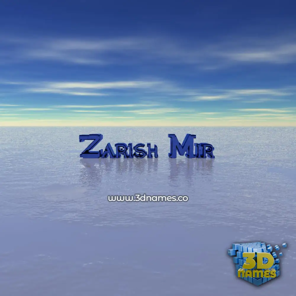zarish mir in Horizon style - 3D name wallpaper