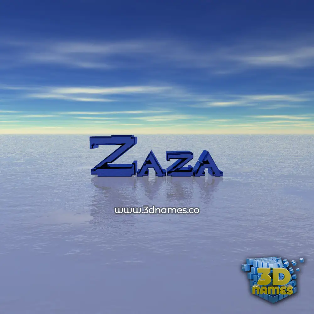 zaza in Horizon style - 3D name wallpaper