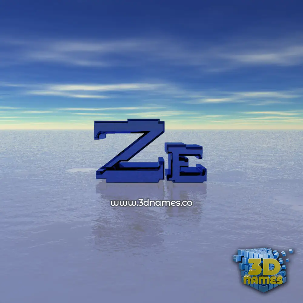 ze in Horizon style - 3D name wallpaper