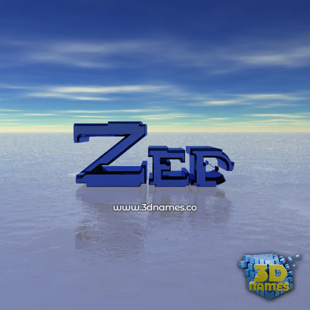 zed in Horizon style - 3D name wallpaper