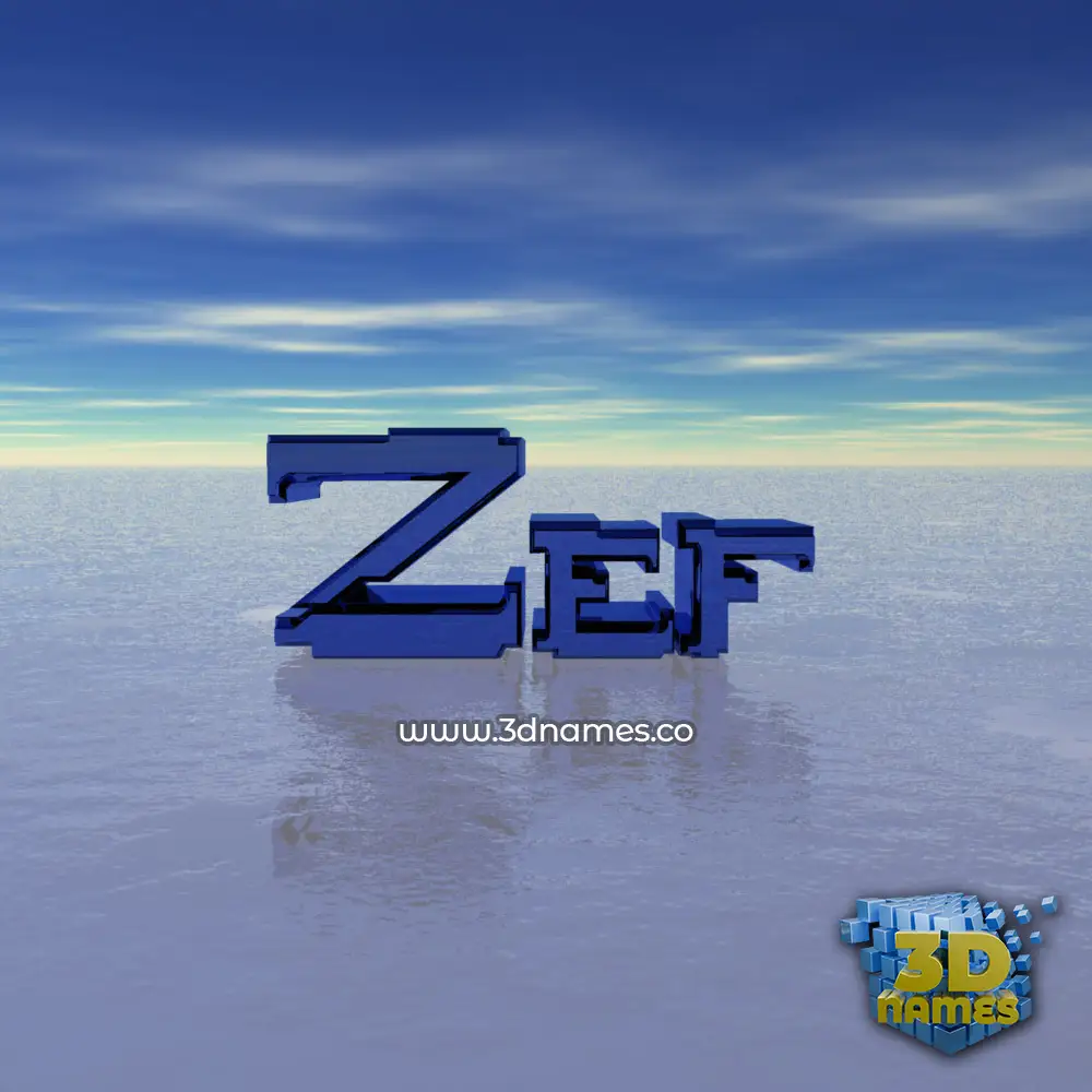 zef in Horizon style - 3D name wallpaper