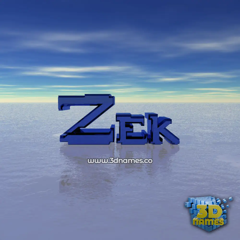 zek in Horizon style - 3D name wallpaper